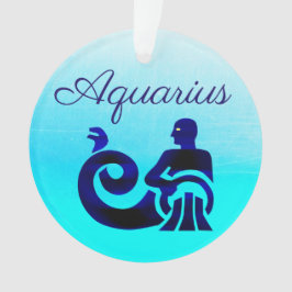 Adorno Rótulo azul zodiaco Aquarius Horóscopo púrpura