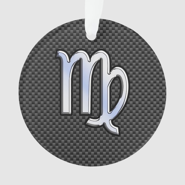 Adorno Rótulo Virgo Zodiac al estilo de la fibra de carbo (Anverso)