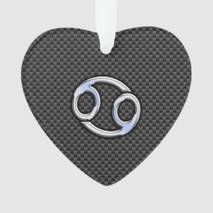 Adorno Rótulo Zodiac cromado Estilo Cáncer Impresión de f