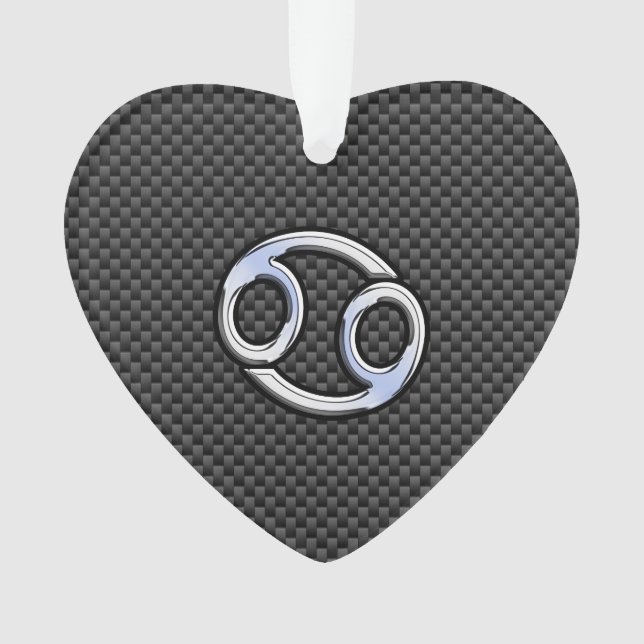 Adorno Rótulo Zodiac cromado Estilo Cáncer Impresión de f (Anverso)