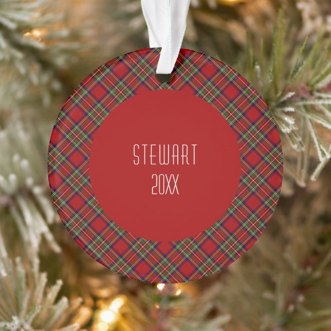 Adorno Royal Stewart Clan Tartán Escocia Plaid (Árbol)