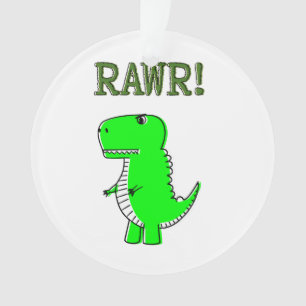Adorno RRAWR T-Rex lindo y enojado