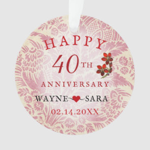 Adorno Ruby 40° Aniversario Boda