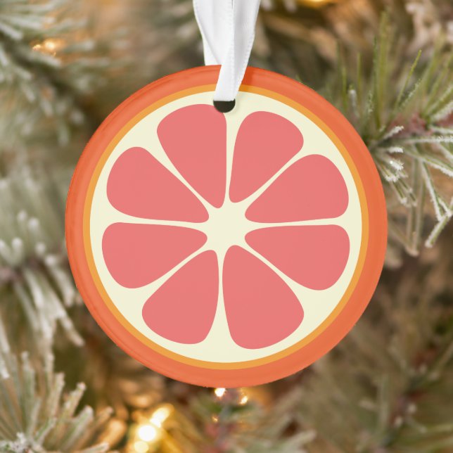 Adorno Ruby Red Grapefruit Juicy Sweet Citrus Fruit Slice (Árbol)
