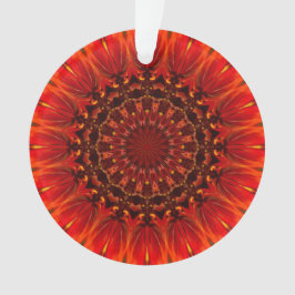 Adorno Rudbeckia floral profunda roja Mandala