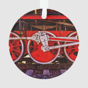 Adorno Ruedas vintage de tren de vapor