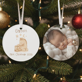 Adorno Rustic Baby's First Christmas Photo Keepsake