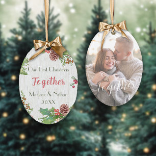 Adorno Rustic Holly Pine Juntos Personalizado Mileston