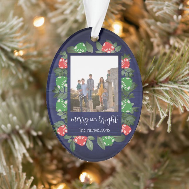 Adorno Rustic Woodland Whimsical Mushrooms Christmas (Árbol)