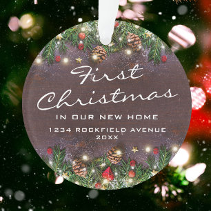 Adorno Rústico primer hogar navideño