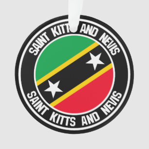 Adorno Saint Kitts y Nevis Emblema redondo