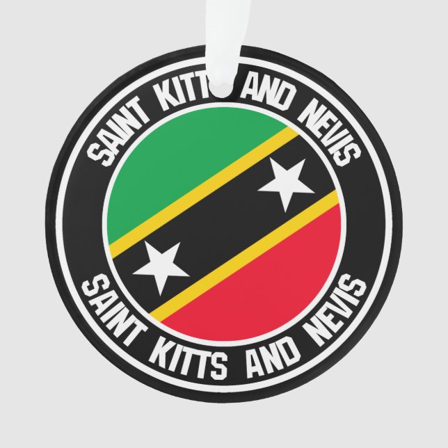 Adorno Saint Kitts y Nevis Emblema redondo (Anverso)