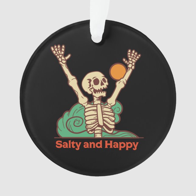 Adorno Salty y Happy Skeleton en un (Anverso)