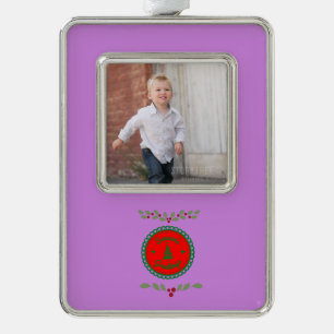 Adorno Saludos de vacaciones con Holly verde 1 foto