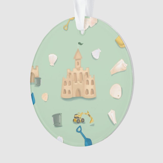 Adorno Sand Castle Architect Beach House personalizada (Anverso)