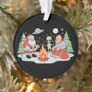 Adorno Santa Bigfoot Alien Fogata Navidad Fiesta Navideña