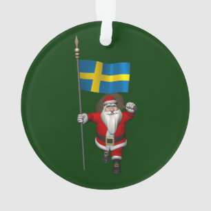 Adorno Santa Claus Con El Fin De Suecia