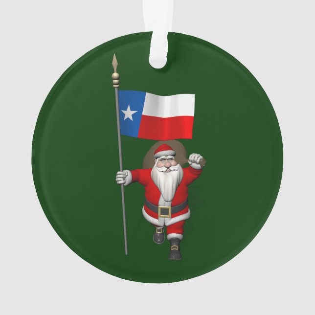 Adorno Santa Claus con el fin de Texas (Reverso)