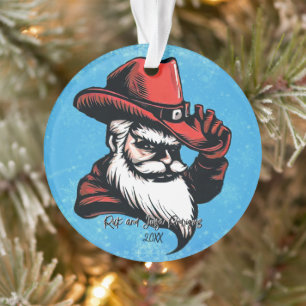 Adorno Santa Claus en un Navidad Gorra occidental