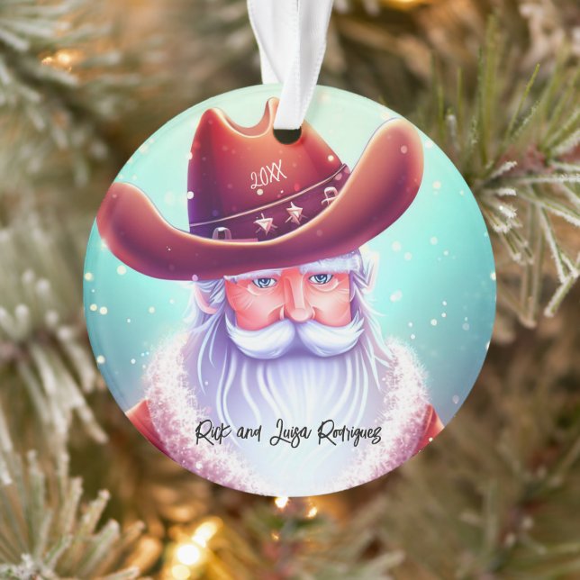 Adorno Santa Claus en un Navidad Gorra occidental (Árbol)