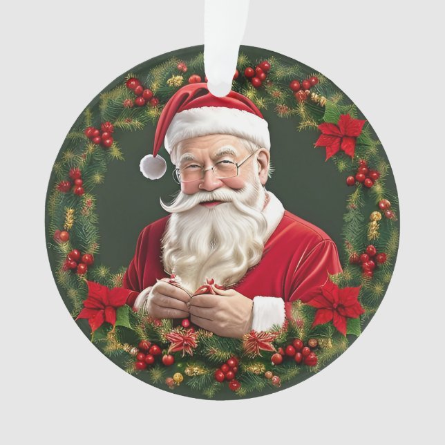 Adorno Santa Claus en una guerra festiva (Anverso)