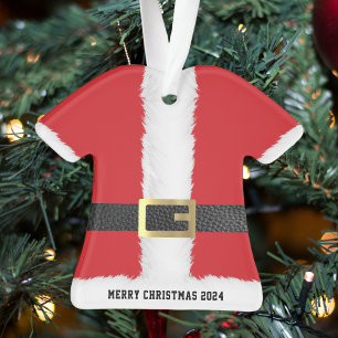 Adorno Santa Claus Suit Jacket Feliz Navidad