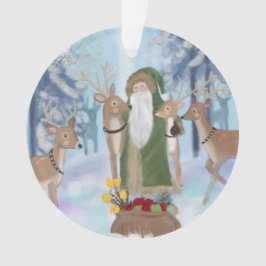 Adorno Santa Claus visita a sus renos