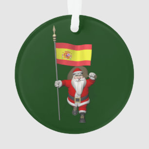 Adorno Santa Claus With Ensign Of Spain