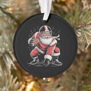 Adorno Santa de Navidad Futbol Liniero Mariscal de campo