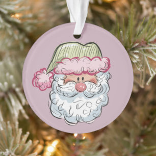 Adorno Santa Dulce Papá Noel Navidad Fiesta Rosa