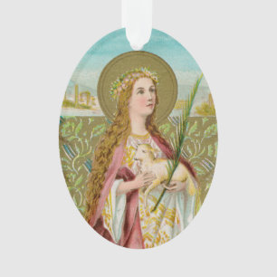 Adorno Santa Inés de Roma (BC 01) Acrílico