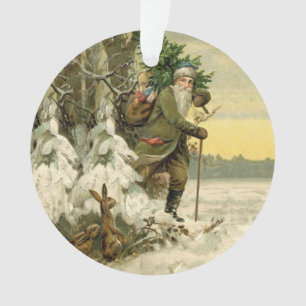 Adorno Santa Navideño Vintage Árbol de Navidad Victoriano