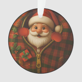 Adorno Santa Peekaboo Cozy Christmas Ornament