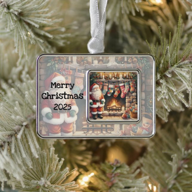 Adorno Santa por la chimenea Navidades Stockings (Árbol)