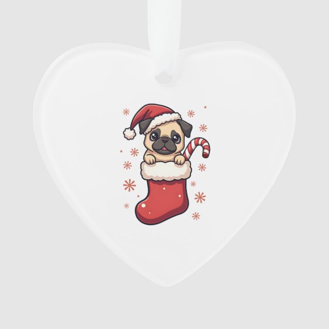 Adorno Santa Pug Delight (Anverso)