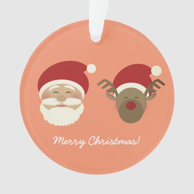 Adorno Santa Rosa y Navidades renos (Anverso)