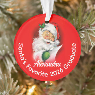 Adorno Santa's Favorite Custom Class of 2026 Graduate