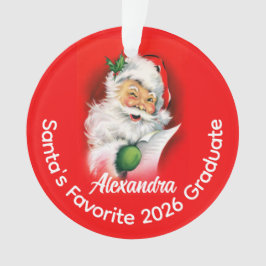 Adorno Santa's Favorite Custom Class of 2026 Graduate