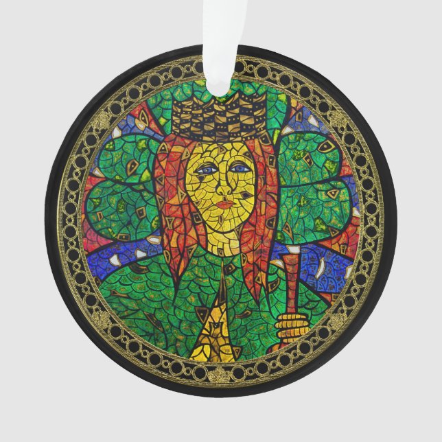 Adorno Santo patrón de St Dymphna de la depresión y de la (Anverso)