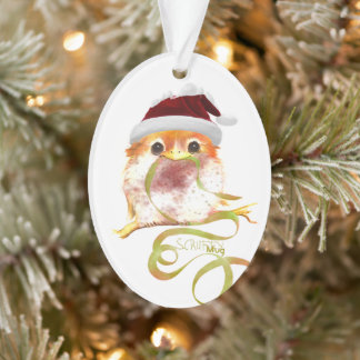 Adorno ScruffyMugArtGallery Oval Christmas Tree Ornament