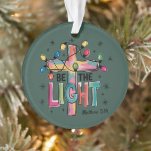 Adorno Sé La Luz Navidad Cruz Cristiana Xmas Biblia 