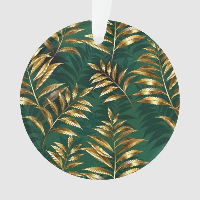 Adorno Seamless pattern with golden ferns (Anverso)