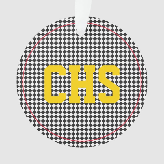 Adorno Selección deportiva de colores escolares INITIALS (Anverso)