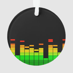 Adorno Sensación del equalizador del golpe del negro de