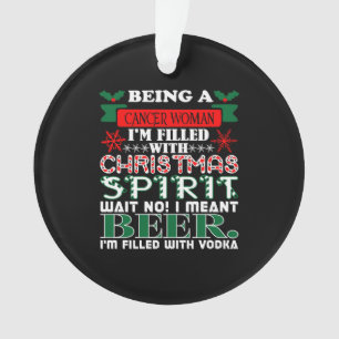 Adorno Ser mujer cancerosa llena a Navidades cerveza espi