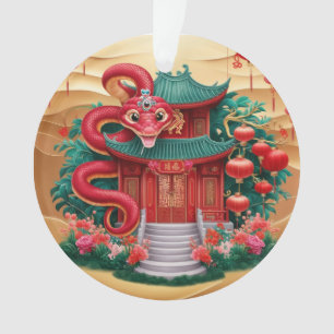 Adorno Serpiente de madera de la casa