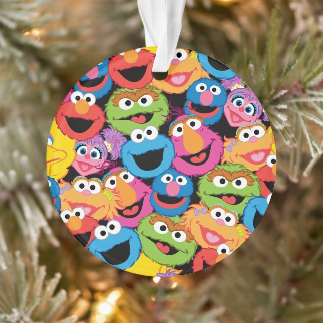 Adorno Sesame Street Character Faces Pattern (Árbol)