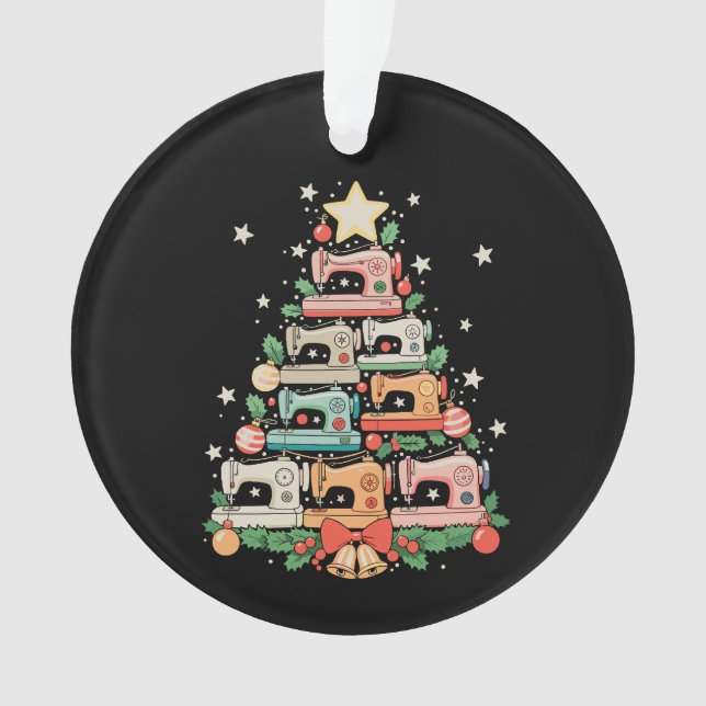 Adorno Sewing Machine Christmas Tree Stitch Knit Sew Xmas (Anverso)