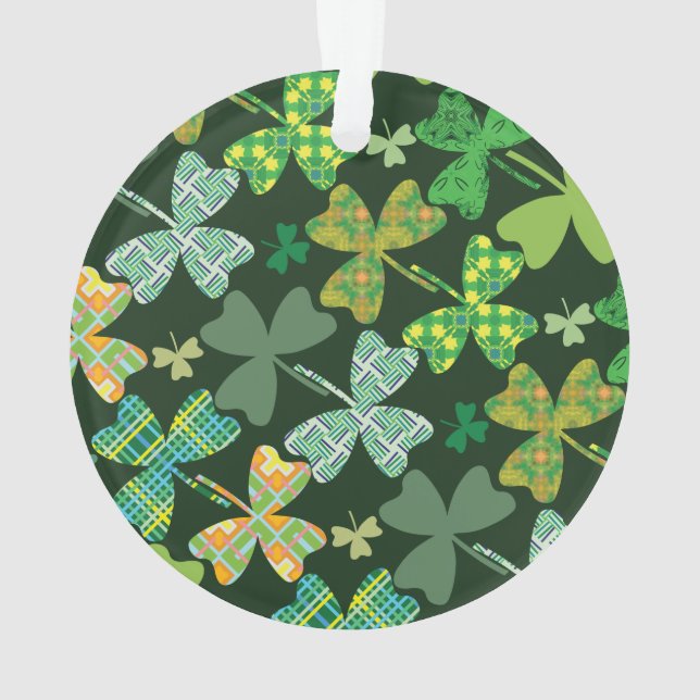 Adorno Shamrocks con patrones (Reverso)