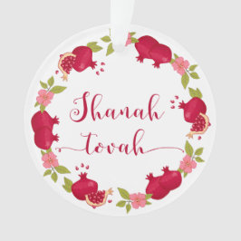 Adorno Shanah Tovah Año Nuevo Flor de granada